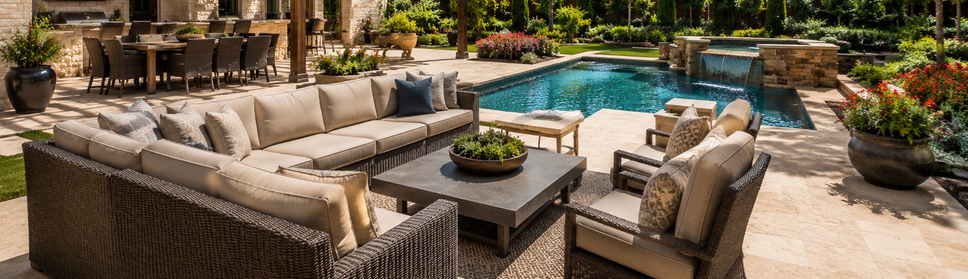 Outdoor furniture cleaning by ServiceBeaver in DFW Texas